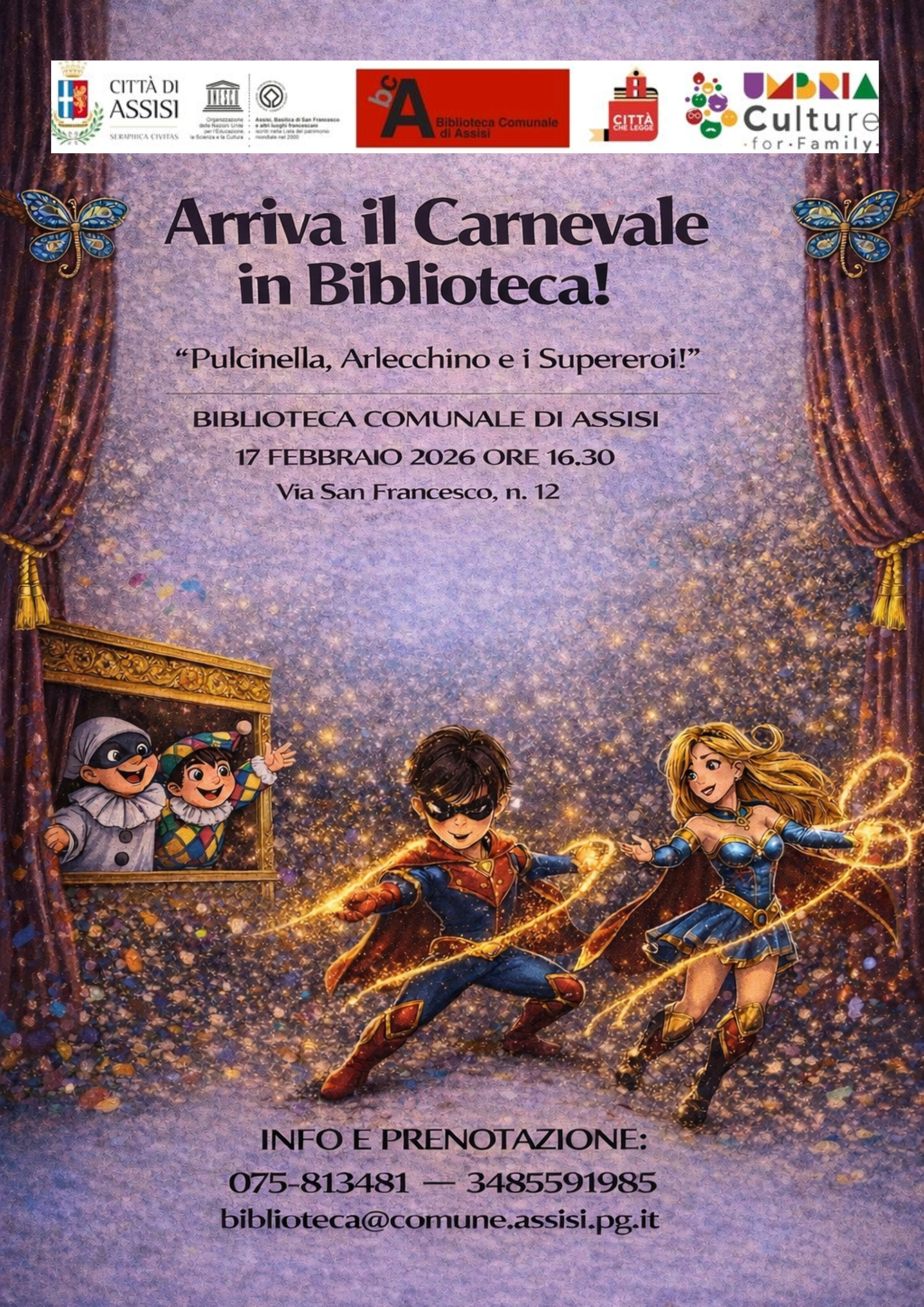 ARRIVA IL CARNEVALE IN BIBLIOTECA!