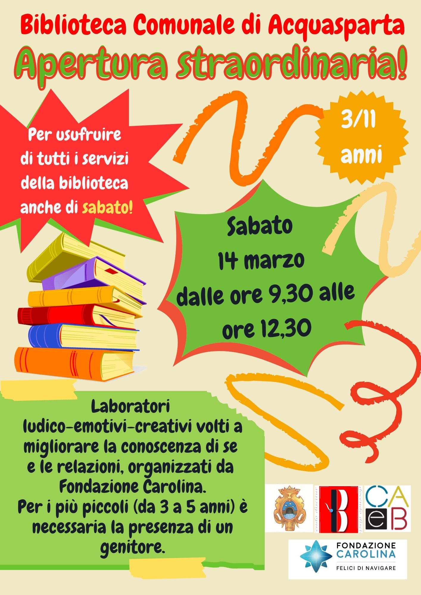 Apertura straordinaria in biblioteca!