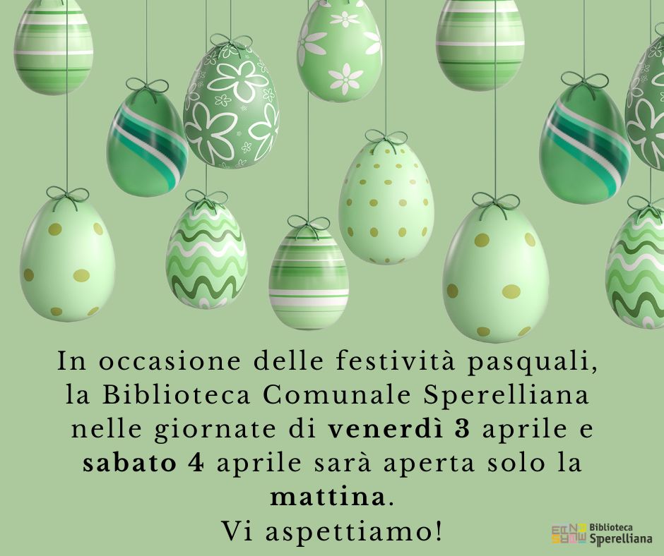 Orario festivit&agrave; pasquali
