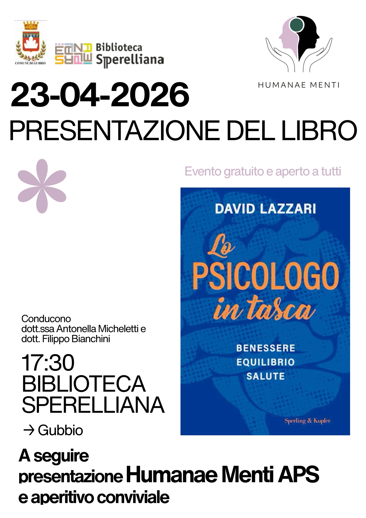 Presentazione del libro "Lo psicologo in tasca"