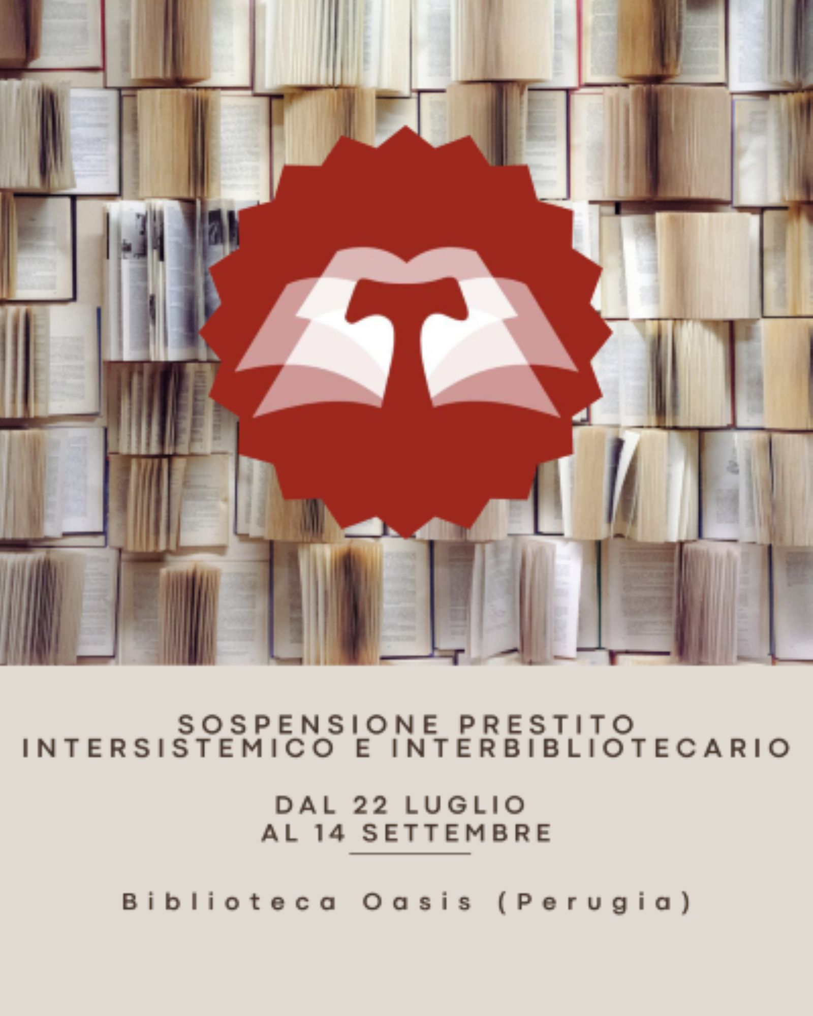Sospensione prestito intersistemico e interbibliotecario